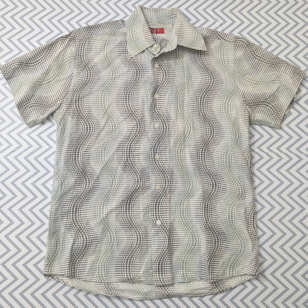 Report Collection Shirt Mens Medium Multicolor Short Sleeve 100% Cotton